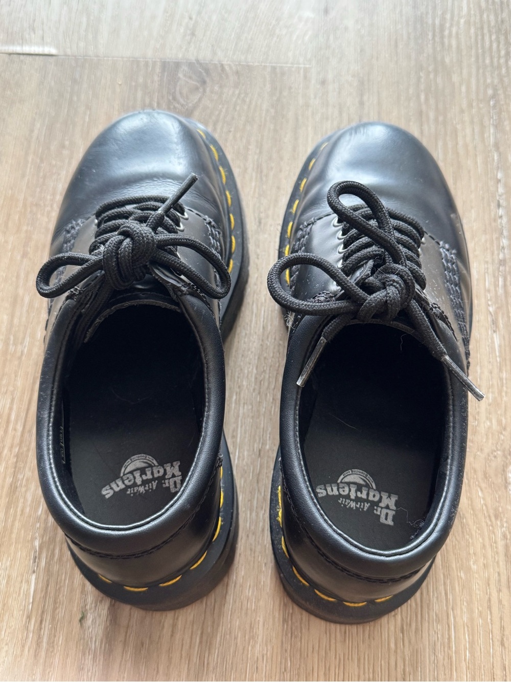 Dr. Martens Black Leather Platforms Women’s Size 5 - Picture 3 of 3